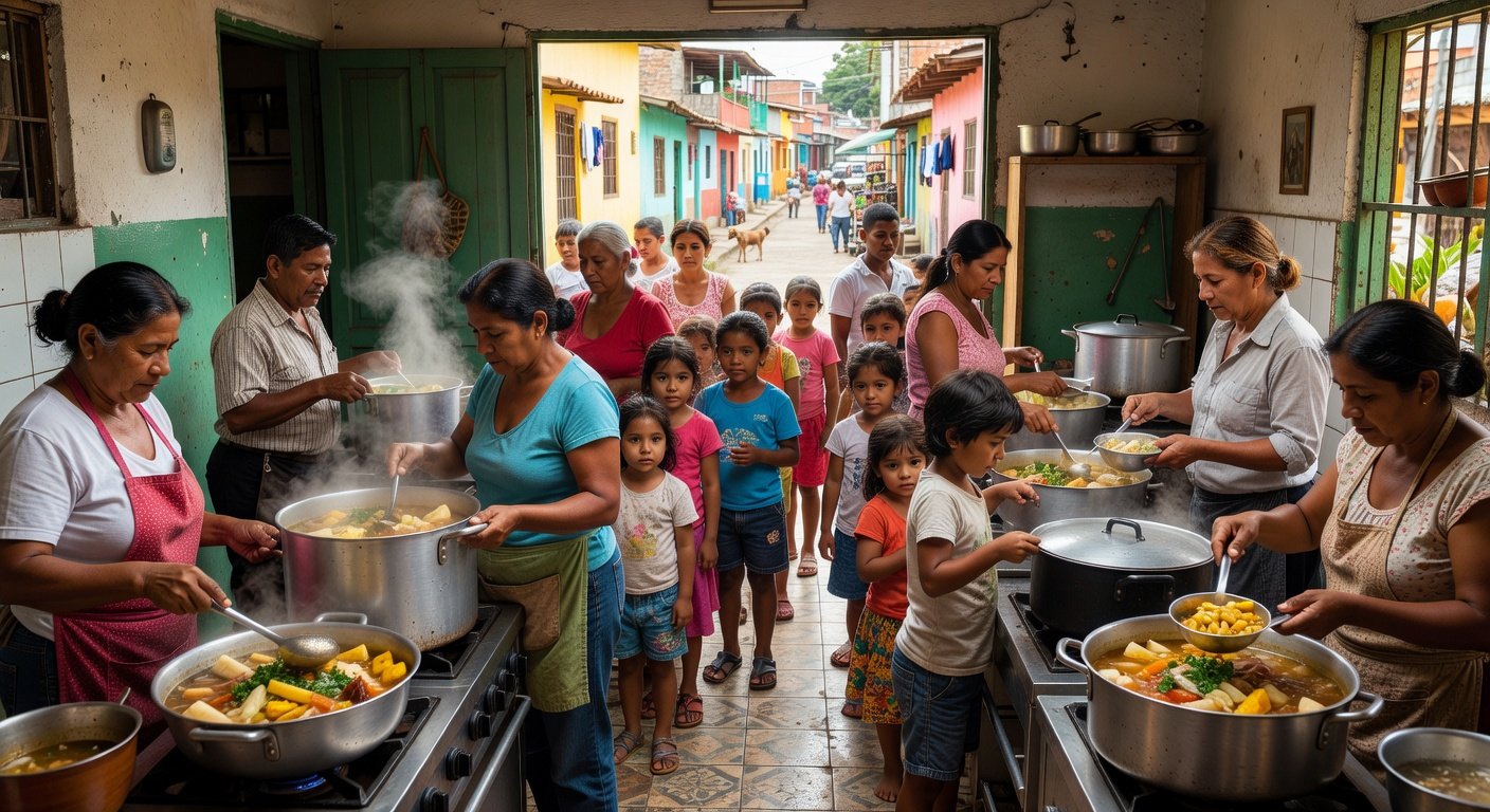 Cuisine communautaire Niños de Colombia